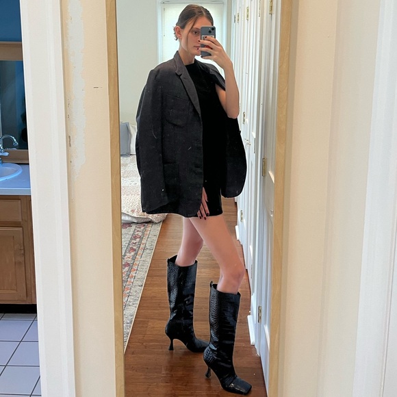 Sam Edelman knee high croc boots size 10 - Picture 3 of 8